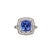 Blue 4Ct Tanzanite Ring With Natural Diamonds & Milgrain Detail in Solid 14k Gold, Size 6.75 For Sale - Image 8 of 8