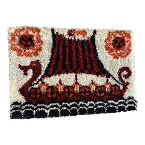 Mid Century Viking Rya Tapestry