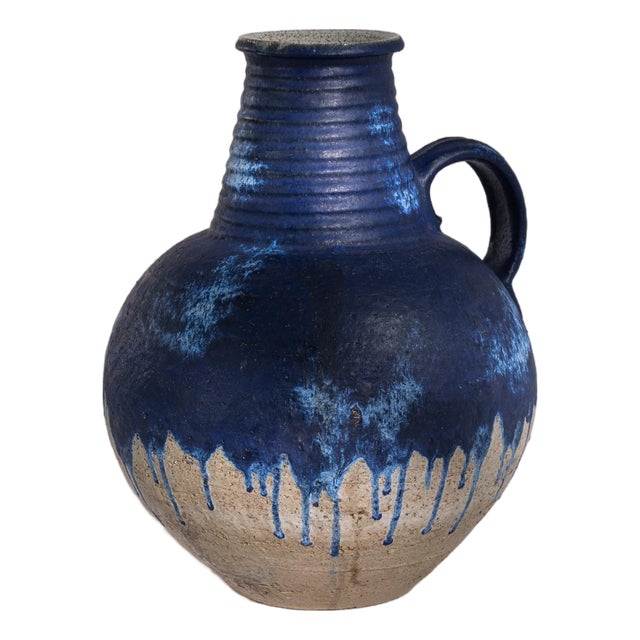 Mid 20th Century Blue Ceramic Bottles & Jars & Jugs For Sale