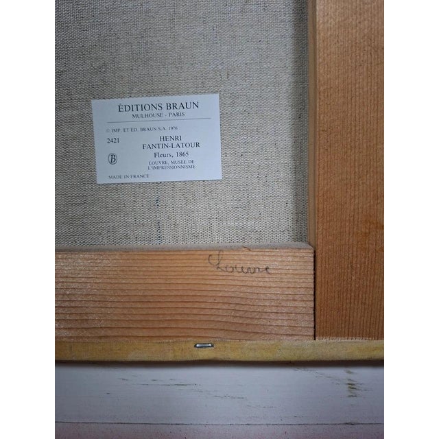 After Henri Fantin-Latour, Still Life with Flowers and Fruit, 1970s, Oil on Canvas For Sale - Image 3 of 10