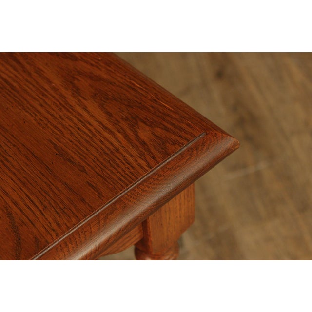 Pennsylvania House Solid Oak Two Tier End Table With Drawer For Sale - Image 9 of 18