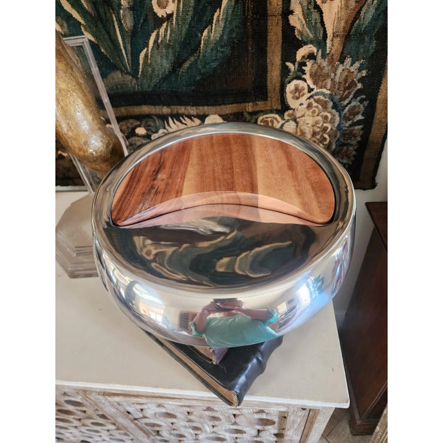 Wood Vintage Nambe Cheese and Houderv Platter For Sale - Image 7 of 16