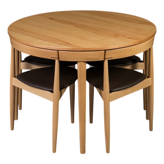 Dining Set in the Manner of Hans Olsen, Danish Design, 1950s, Set of 5 For Sale