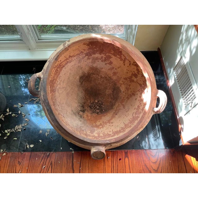 Large Antique Terracotta Vessel With Spout & Handles For Sale In New York - Image 6 of 9