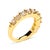 Contemporary 14K Yellow Gold Plated .925 Sterling Silver 2.0 Cttw Round Brilliant Cut Diamond 10 Stone Anniversary Band Ring (J-K Color, I1-I2 Clarity) - Size 6 For Sale - Image 3 of 6
