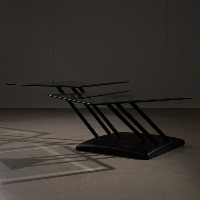 Postmodern Italian Glass Coffee Table from Bellato, 1980s For Sale - Image 3 of 18