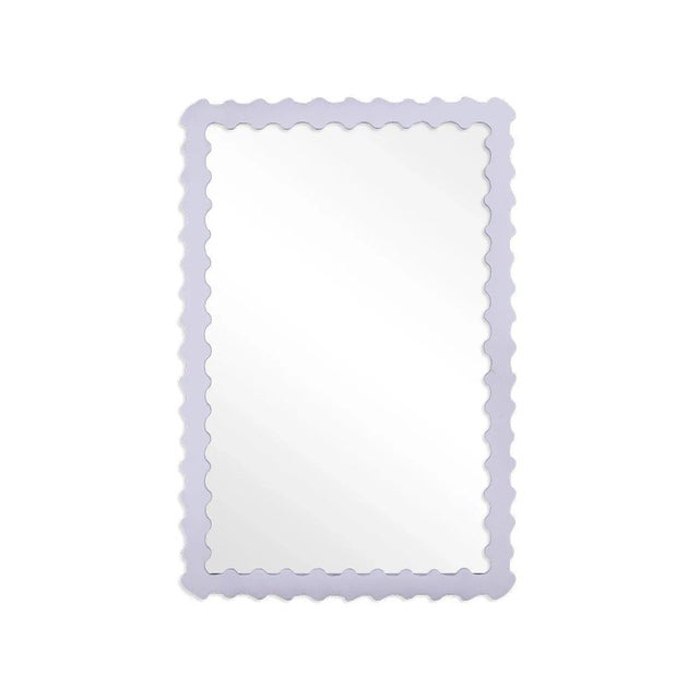 Contemporary Fleur Home Audubon Bamboo Rectangle Mirror in Spring Iris, 24x36 For Sale - Image 3 of 3