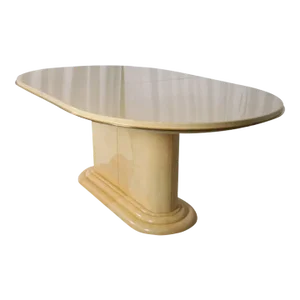 1960s Art Deco Faux Goatskin Dining Table