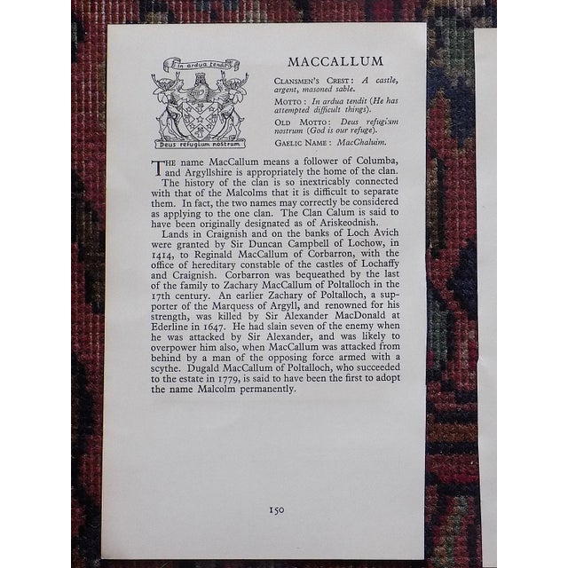 Red Vintage Mid 20th Century Scottish Tartan Lithographs - Set of 15 For Sale - Image 8 of 9