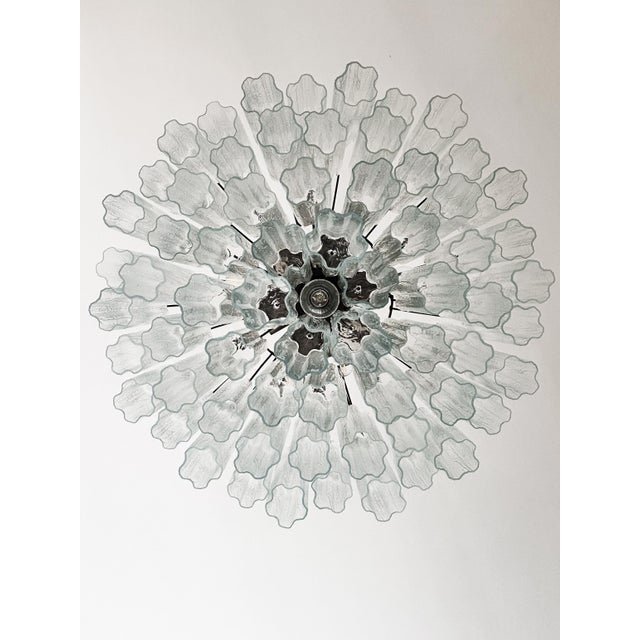 2020s Contemporary Trasparent “Tronchi” Murano Glass Brunish Chandelier in Venini Style For Sale - Image 5 of 7