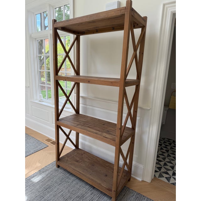 Greige Uttermost Stratford Etagere, 2 Pieces, Attributed For Sale - Image 8 of 9