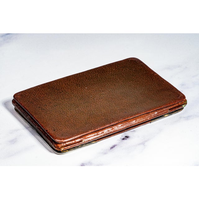 Handsome Antique Victorian Leather Sterling Silver Money Wallet Card Case For Sale - Image 16 of 16