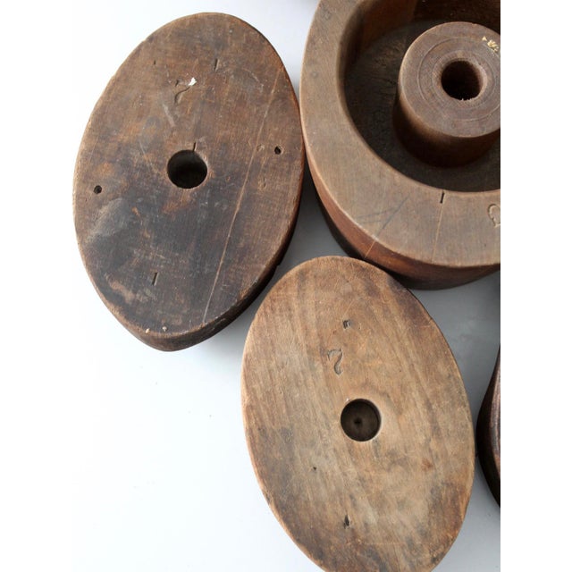 Collection of 8 Early 20th Century Wooden Millinery Hat Blocks For Sale - Image 12 of 17