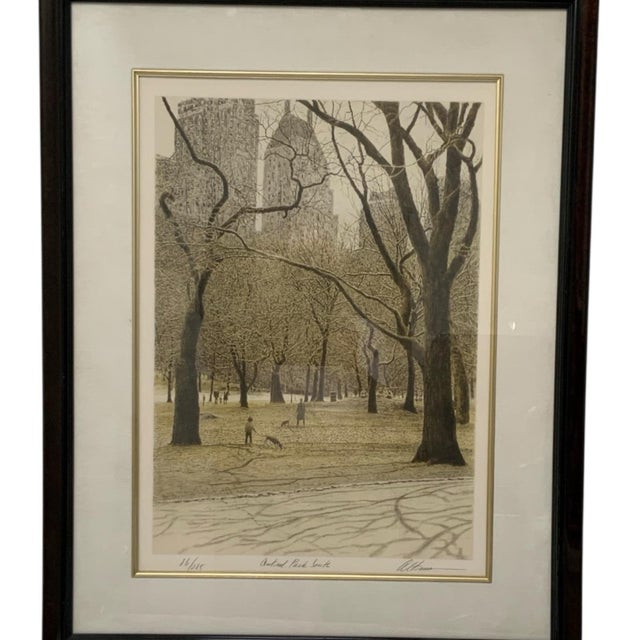 Harold Altman “Central Park South” Signed & Numbered Lithograph 86/285 Usa 1985 For Sale - Image 11 of 11