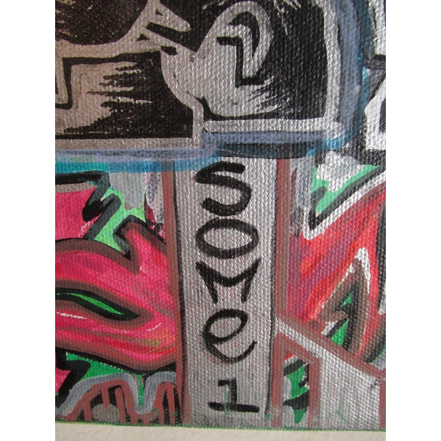 Hieronymus Bosch Syle Graffiti / Street Art Painting, Signed and Dated 2000 For Sale - Image 9 of 14