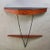 Wall-Mounted Console Table with Drawer in Mahogany and Black Glass, 1960s For Sale - Image 3 of 8