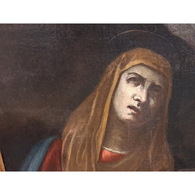 Circle of Luca Cambiaso, Deposition of Christ, 1500s, Oil on Canvas For Sale - Image 7 of 10