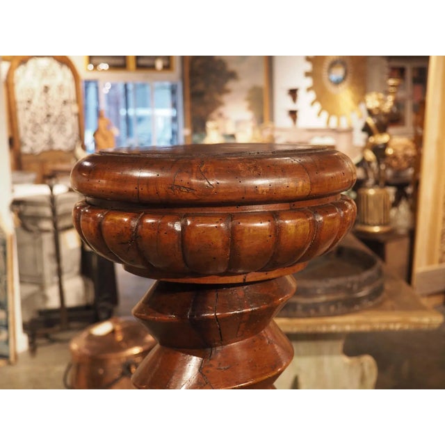 Hand-carved in France, circa 1850, these fascinating wine press screws have been repurposed to form the columns of this...