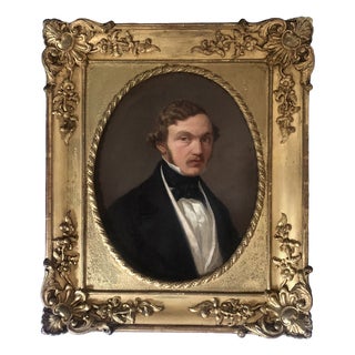 Unknown, Portrait of a Man with a Tie, 1890s, Oil on Canvas For Sale