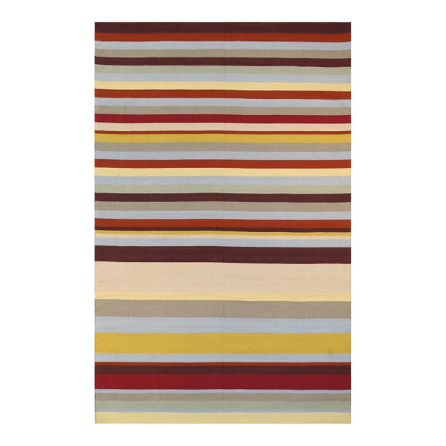 Pasargad Home Anatolian Multi Cotton Area Rug- 5' 0" X 8' 0" For Sale