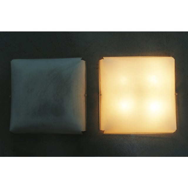 White Mid-Century Space Age Modern Acrylic Glass Ceiling Lamp, 1970s For Sale - Image 8 of 10