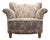 Vintage Danish Wingback Chair with Jacquard Fabric, 1940s For Sale