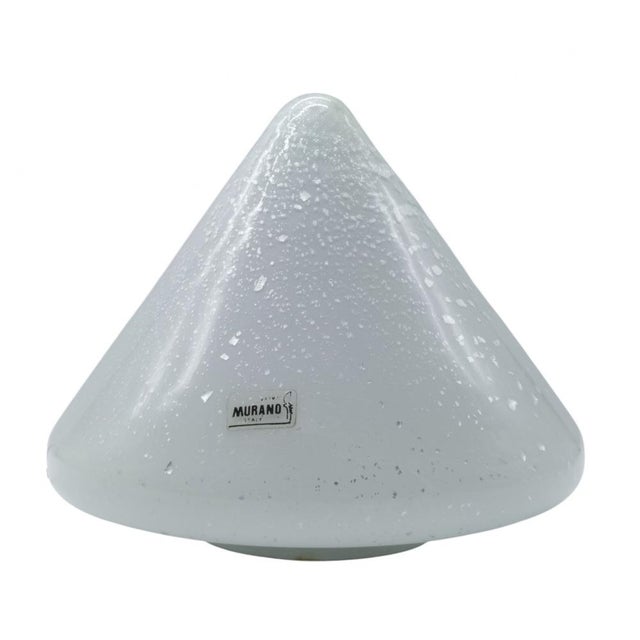 Glass Murano Glass Cone-Shaped Table Lamp, Italy, 1980s For Sale - Image 7 of 7