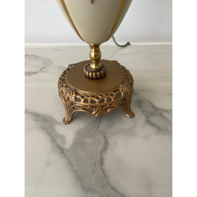 Ceramic Vintage Early 20th Century Lenox Style Lamp For Sale - Image 7 of 9