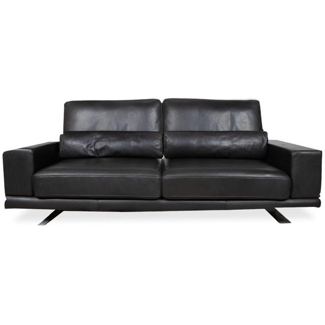 Two-Seater Sofa in Black Leather from Rolf Benz For Sale - Image 12 of 12