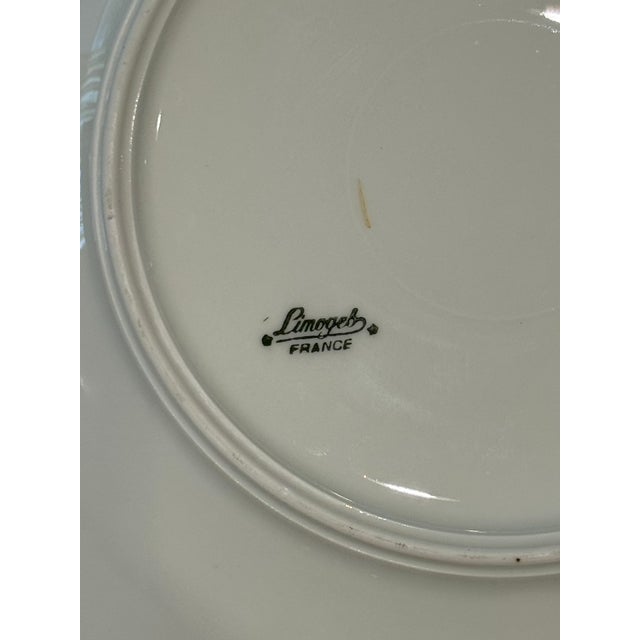 1950's Limoges France Plate With Gold Roses For Sale - Image 9 of 9