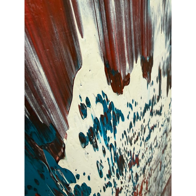 Teal Nicky Henderson Original Abstract Painting, Signed For Sale - Image 8 of 12
