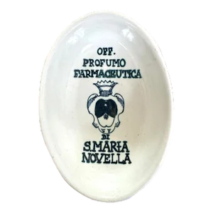 Vintage Italian Terracotta Glazed S. Maria Novella Vide Poche