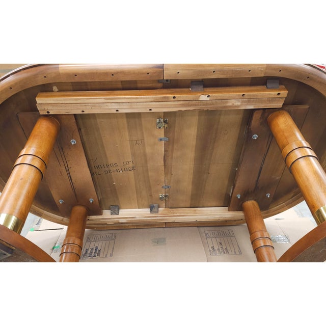 Attributed to Hickory White Genesis Banded and Inlaid Maple Extension Dining Table For Sale - Image 16 of 17