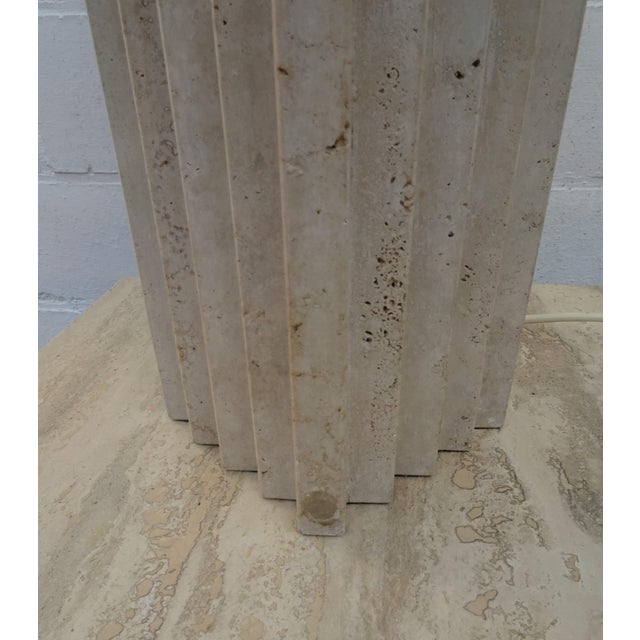 Large Travertine Constructivist Table Lamp For Sale - Image 12 of 18