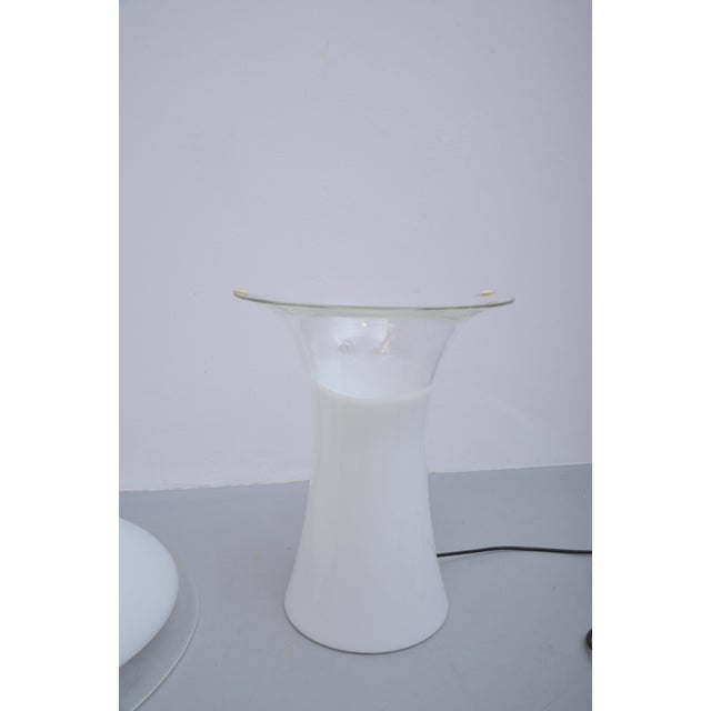 Murano Glass Mushroom Table Lamp attributed to Vistosi, 1970s For Sale - Image 9 of 11