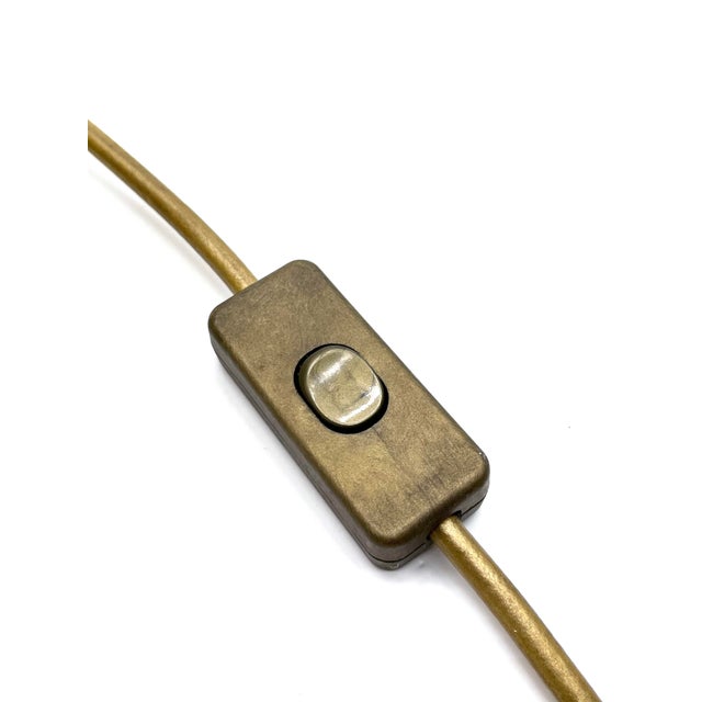 Metal Large Hollywood Regency Twisted Brass Table Lamp by Gomiero, Italy, 1970s For Sale - Image 7 of 18