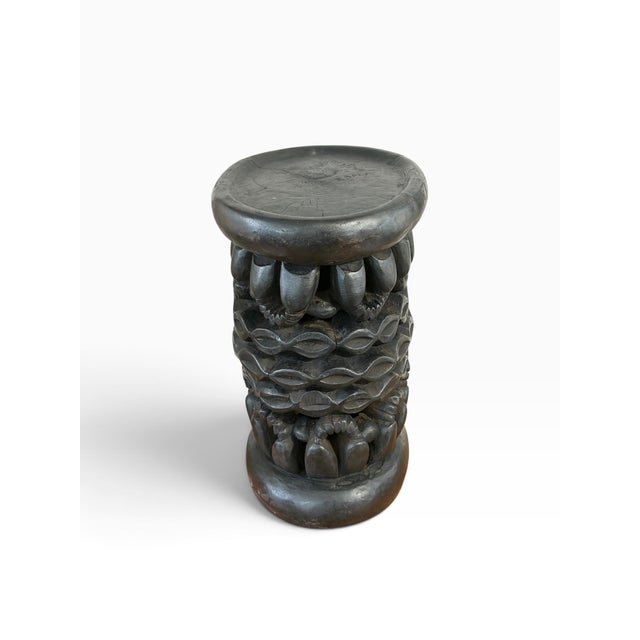 Vintage Tribal Nobility Bamileke Oval Stool/Table Cameroon 16" H For Sale - Image 10 of 10