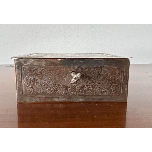 Wmf - silver-plated metal casket, germany, early 20th century casket with lid engraved with a gallant country scene. All...