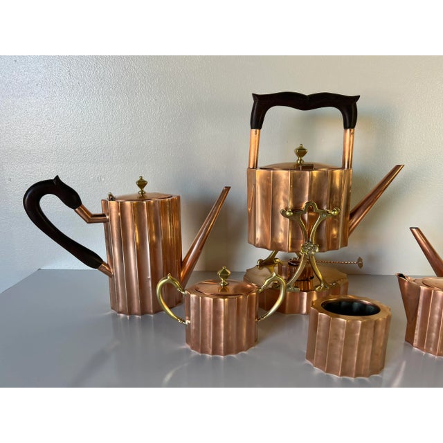 1960s J. Jimenez Copper Tea Set- 6 Pieces For Sale - Image 11 of 12
