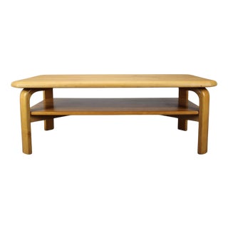 Mid-Century Scandinavian Conference Table in Birch, 1980s For Sale