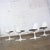 Mid-20th Century MCM Burke Tulip Side Chairs No 103 White Shell Black Cushions Oval Stationary 4 Prong Base Set of 4 For Sale - Image 17 of 18