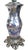 Chinoiserie Antique Asian Reverse Painted Mercury Glass Vase as Lamp For Sale - Image 3 of 13