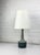 Table lamp model dl44 produced by palshus (denmark). the lamp base is finished with a blue and grey glaze. The chamotte...
