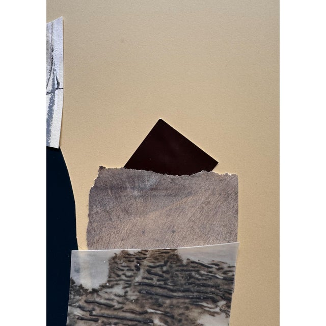 Brown "Vessel 1" Original Mixed-Media Framed Collage on Paper by Zac Woodiel For Sale - Image 8 of 12