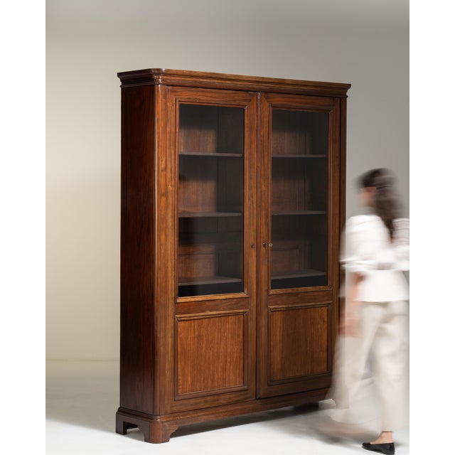 Wood 19th Century France Brown Wood Display Cabinet For Sale - Image 7 of 11