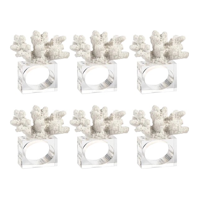 Minka Coral Napkin Rings, Set of 6 For Sale