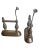 Metal 1920s "Home Sweet Home" Solid Brass Fireplace Fender and Fireplace Dogs Set- 3 Pieces For Sale - Image 7 of 11
