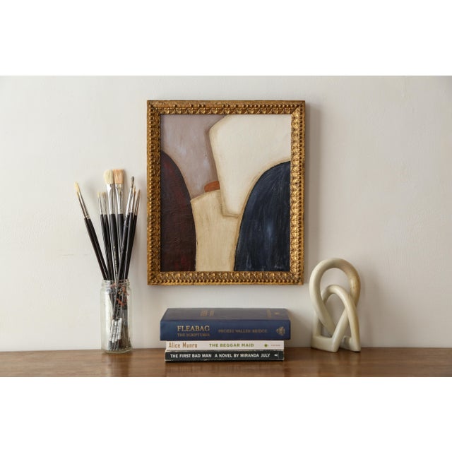 Original Framed Abstract Painting in Antique Gold Frame For Sale - Image 13 of 14