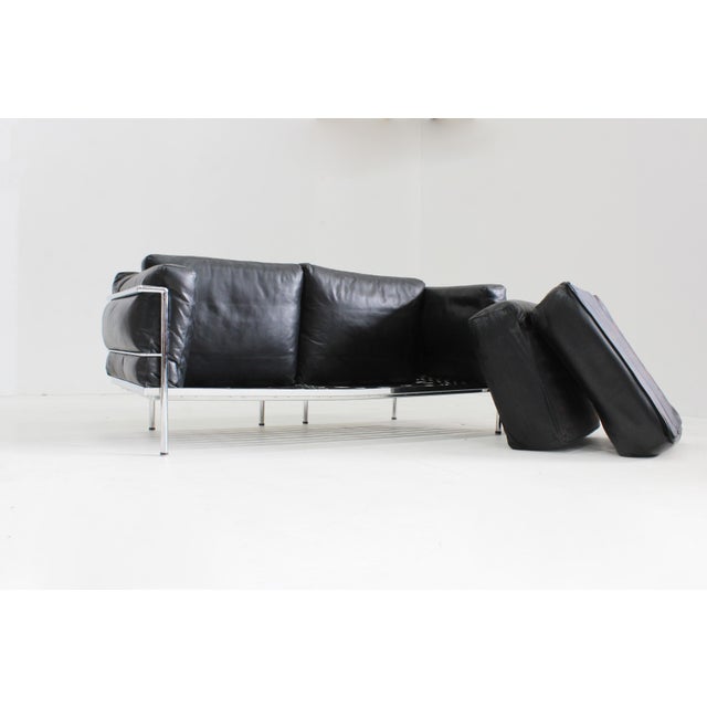 LC2 Two-Seater Sofas by Le Corbusier for Alivar, 1980s, Set of 2 For Sale - Image 10 of 15