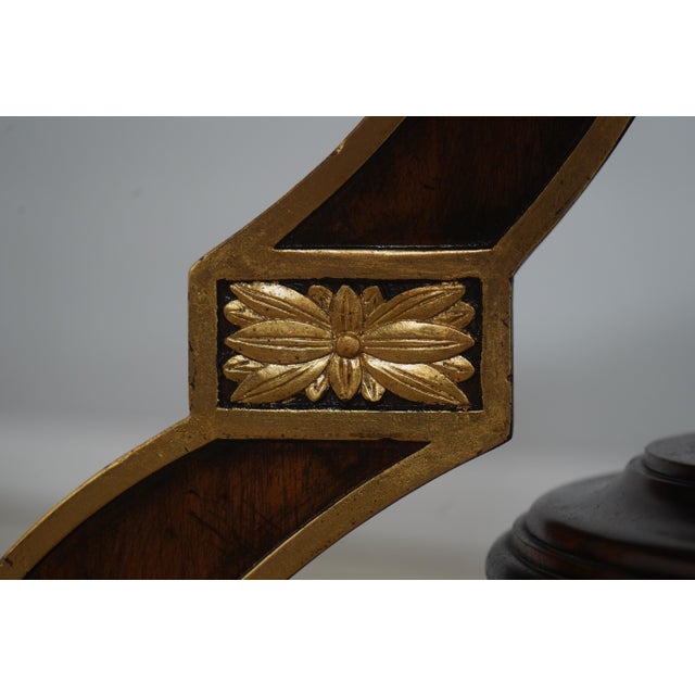 Maitland Smith Round Inlaid Mahogany Center Table For Sale - Image 13 of 15